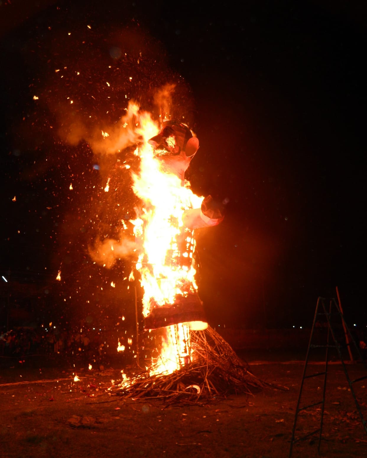 Burn the effigy of Ravana