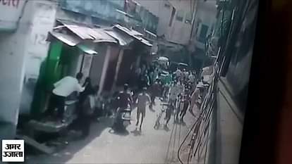 elephant distroyed bharat milap stage in varansi