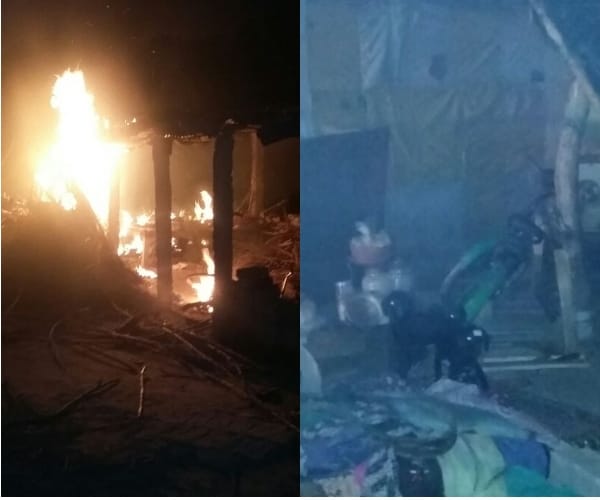  Fire in a village in bahraich.