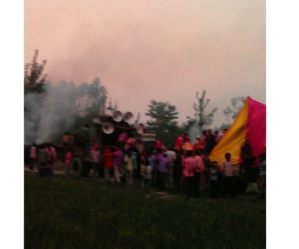  Fire in a village in bahraich.