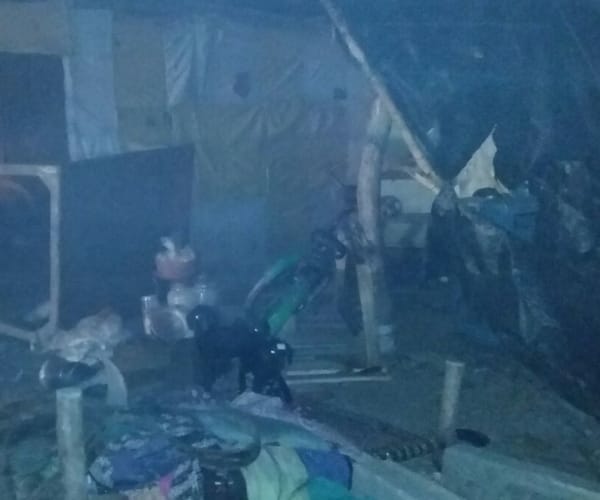  Fire in a village in bahraich.