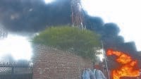 pipe factory, pipe burned, people angry, fire brigade, kaithal
