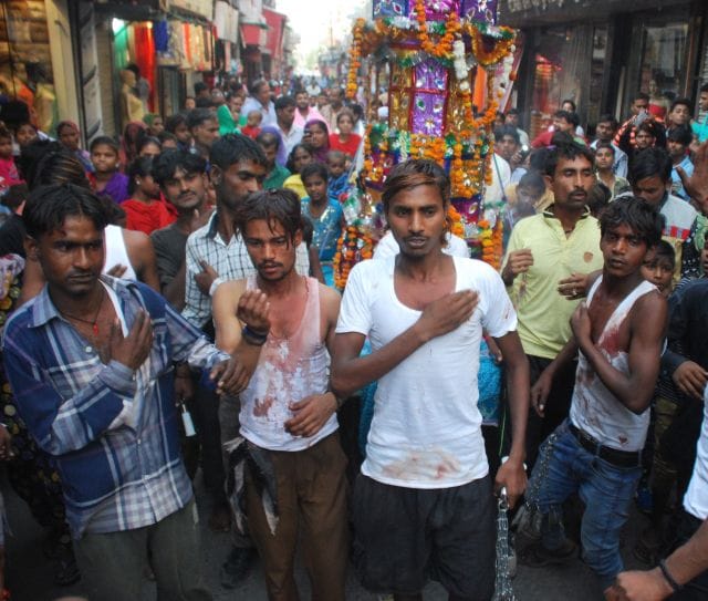 On Moharram mourning extracted Tajia