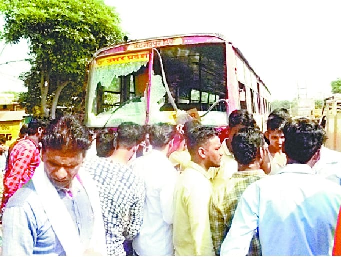 Child killed in the accident on the rampage