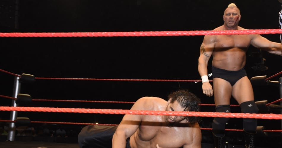 wwe champion the great khali beaten by foreign wrestlers in ring during cwe fight in panipat