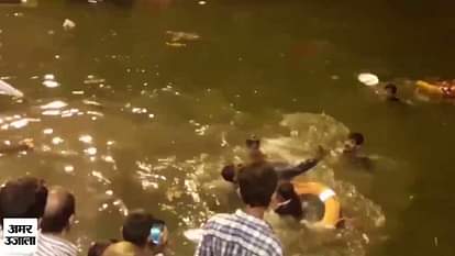 NDRF saves life of two at luxmi ghat varanasi