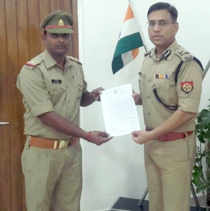 Outpost incharge Ajay honored
