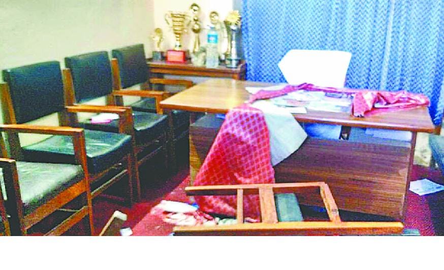ABVP workers were off campus