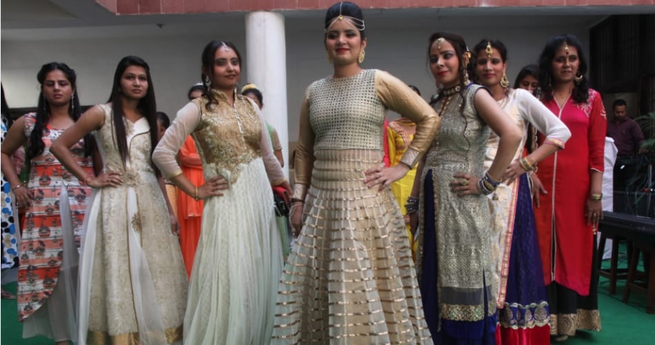 blind girls fashion show in chandigarh asha kiran vocational training center for differently abled