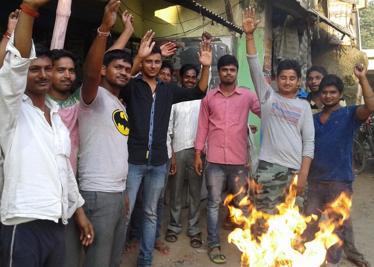 Chinese products caused by burning protest