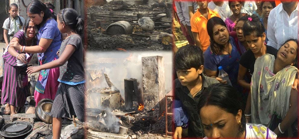 The incense sticks were destroyed shanties,