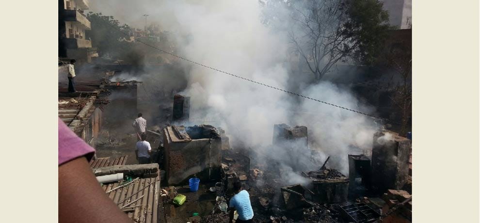 The incense sticks were destroyed shanties,