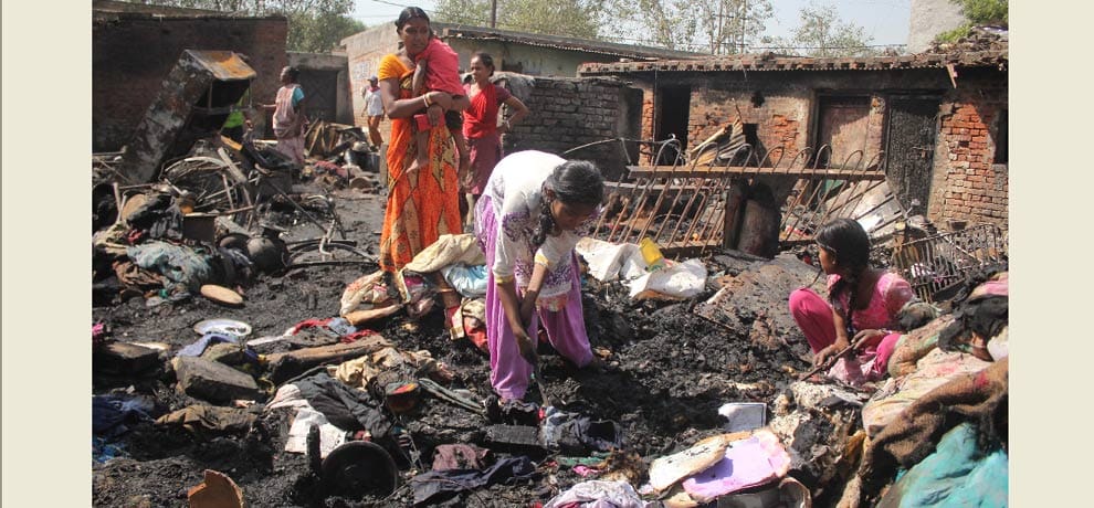 The incense sticks were destroyed shanties,