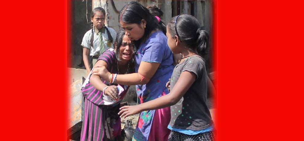 The incense sticks were destroyed shanties,