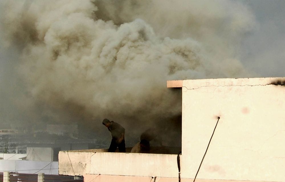 school dress shop caught fire