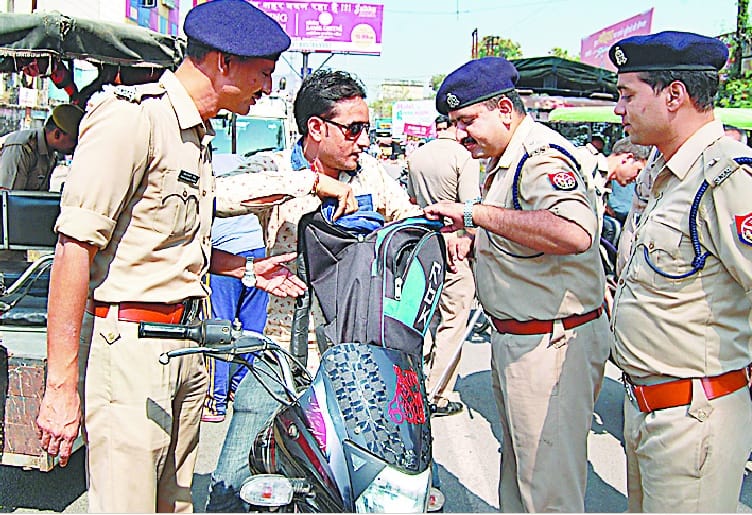 The checking operation carried out by police