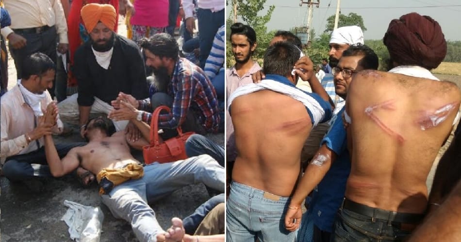 Huge lathicharge at punjab cm parkash singh badal house