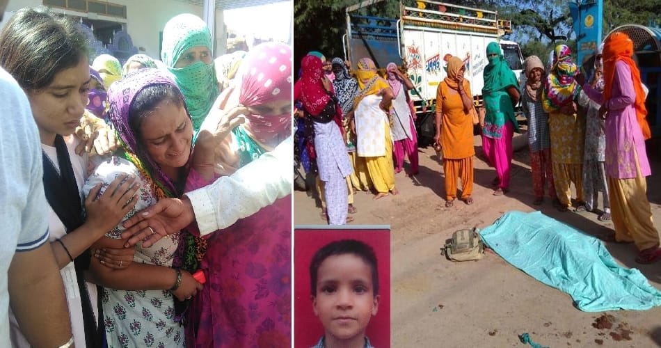 girl child fell down from window and school bus suppressed her, died on the spot