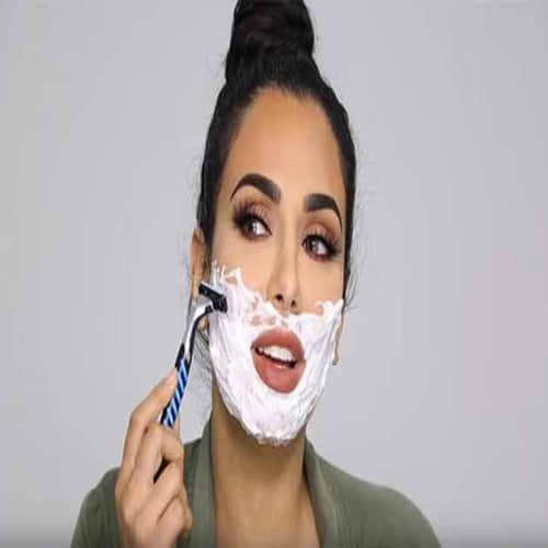 beauty expert who regularly shaves her face 