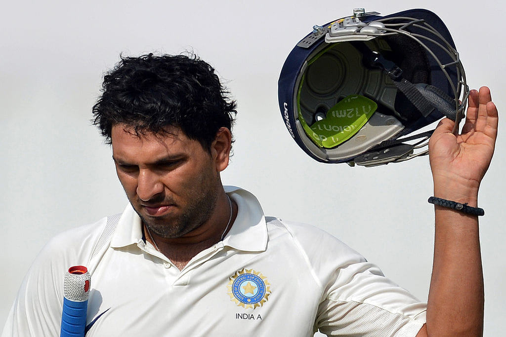 Yuvjraj Scores Unbeated 164 Against Madhya Pradhesh In Ranji Trophy