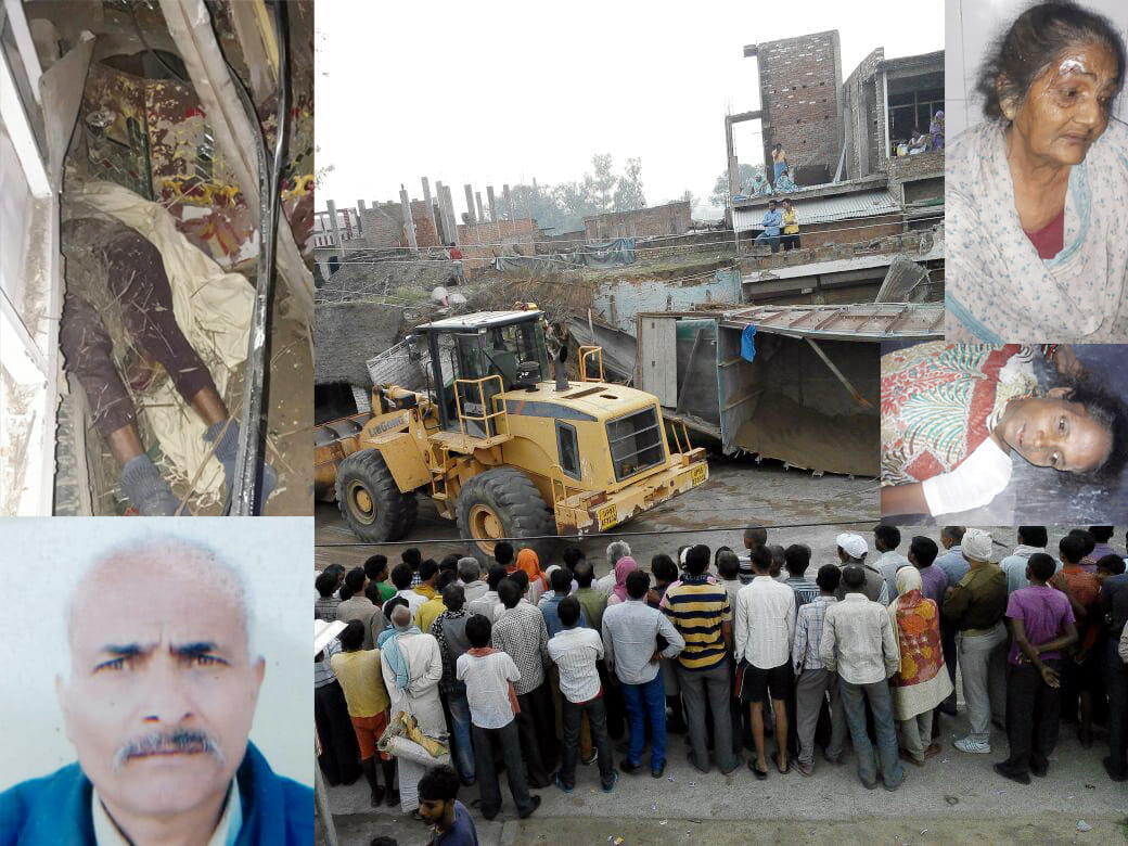 overloaded truck uncontrolled reflex puncture shop killing two injuring one putting jam on NH -86