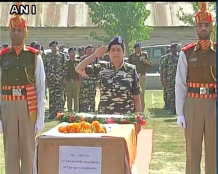 DG SSB pays tribute to jawan Ghanshyam who lost his life in Zakura terror attack