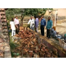 BPL plot holder, broke wall of government school, Jhajjar