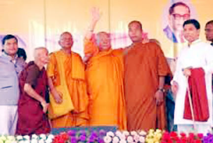 buddhist saint said atrocities are not afraid to fight violence
