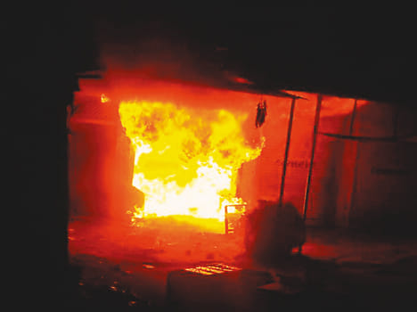 Fire in the grocery store, half a million of the damage