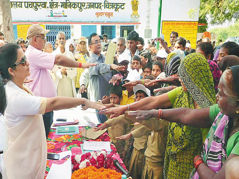 Administered the oath to never open defecation
