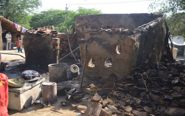 House fire, homeless family