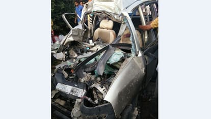 Five Person of a Family Killed in Car accident at Kangra.