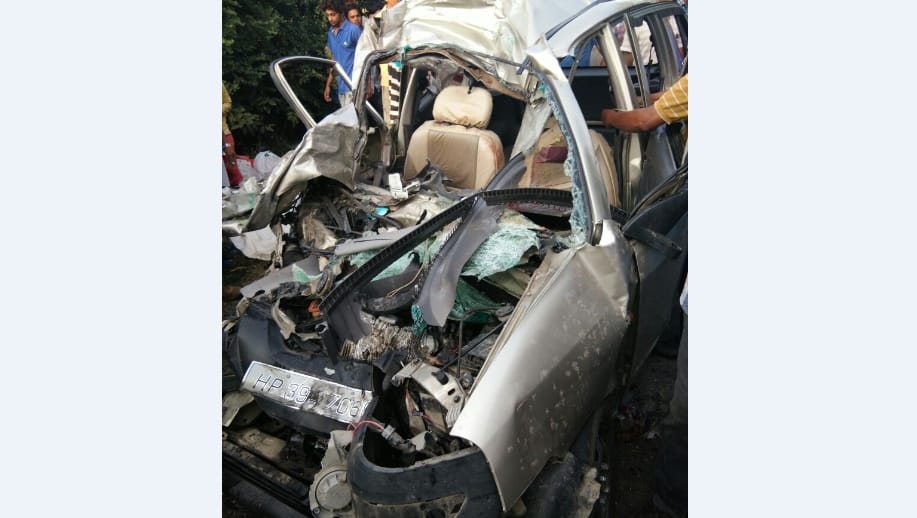 Truck collided with a car, a death, three injured