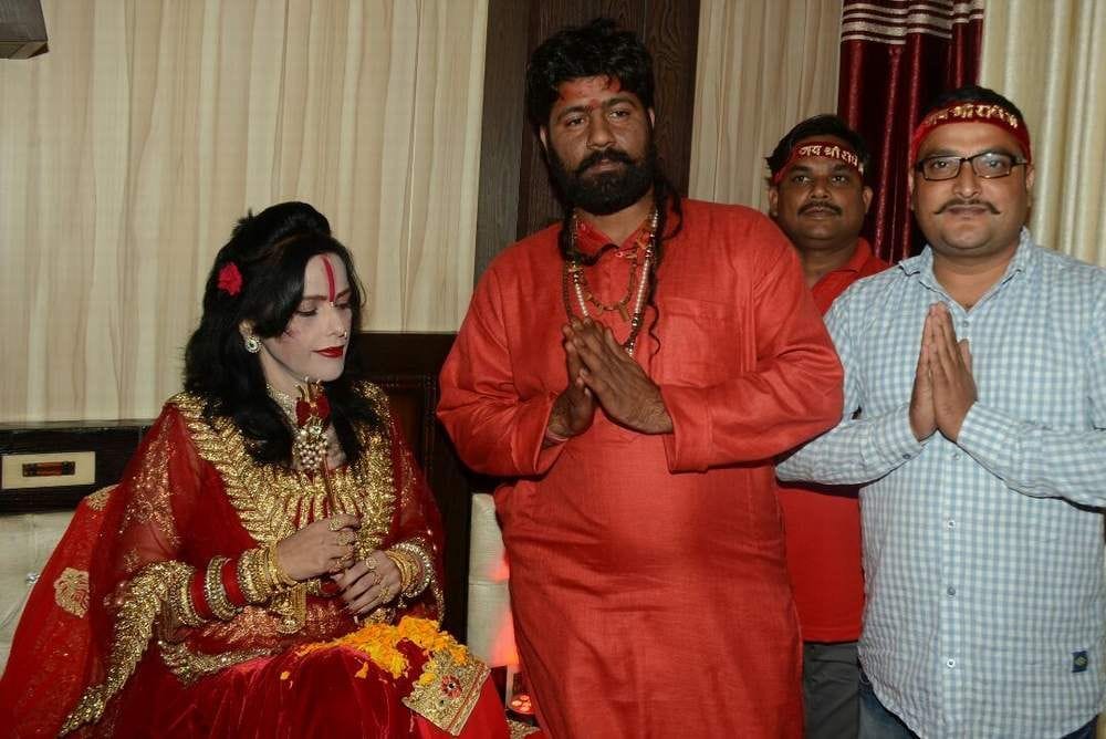 radhe maa in the headlines due to his facebook post of darshan