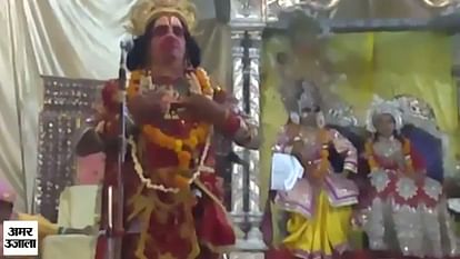 आगरा में हनुमान के सीने से प्रकट हुए सीता-राम 