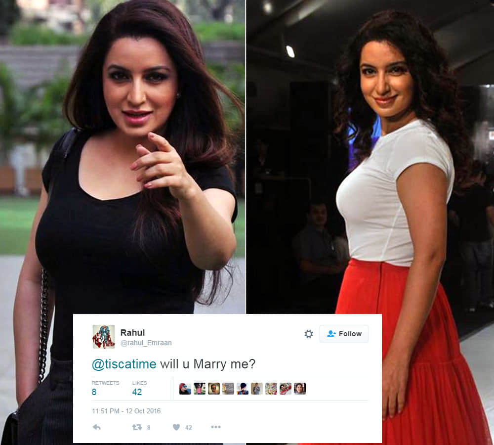 tisca chopra gets marriage proposal on twitter and she says yes