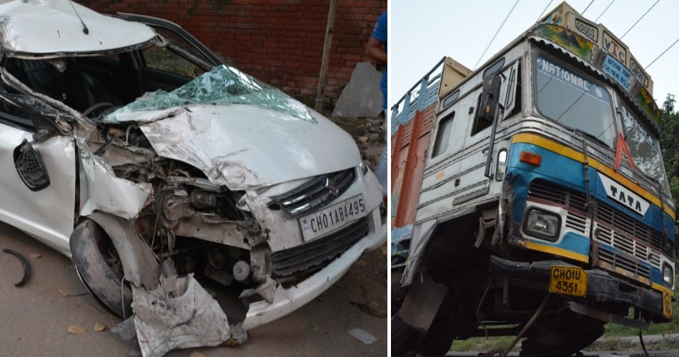two old man killed in road accident in chandigarh, returning from marriage