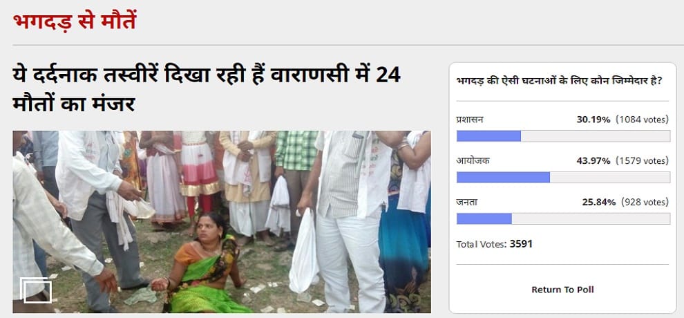Amar Ujala Poll: administration responsible for rout