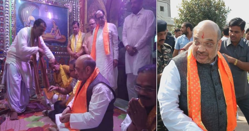 bjp president amit shah in Agroha Dham in hisar, annual fair on Sharad Purnima