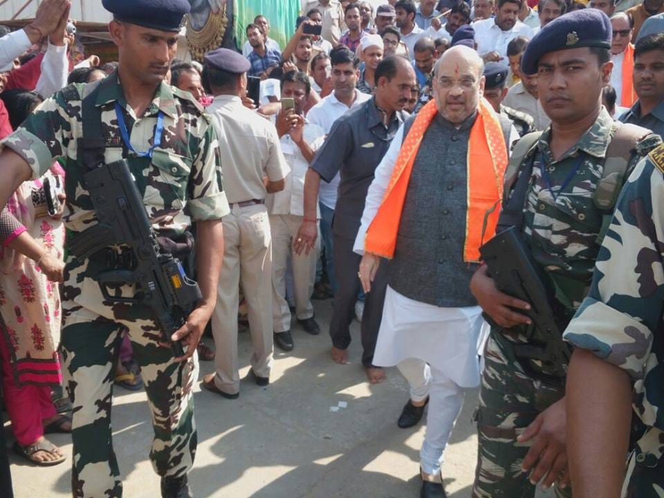 bjp president amit shah in Agroha Dham in hisar, annual fair on Sharad Purnima
