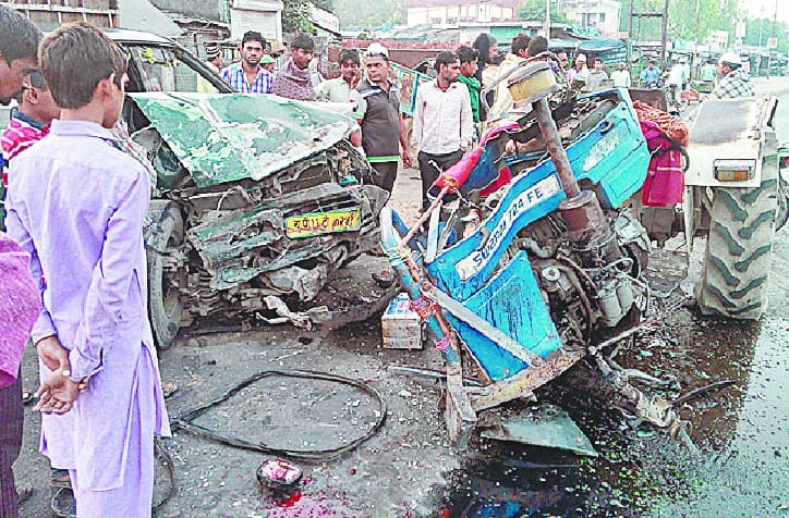 tractor-truck struck, nephew dead, uncle injured