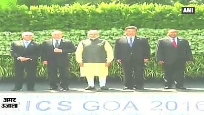 Watch: PM Modi welcomes BRICS leaders, all pose for group photograph