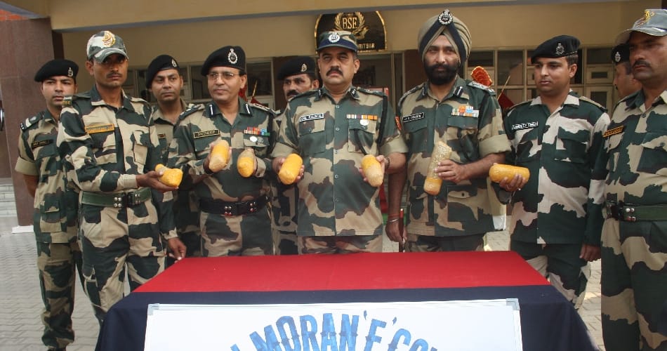 bsf caught drugs of billions from farms of indo pak border in firozpur of punjab