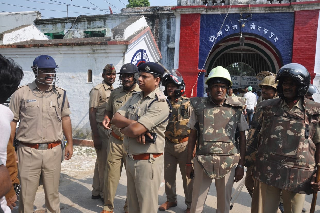 Situation of gorakhpur jail are still in stress after three days of scourge
