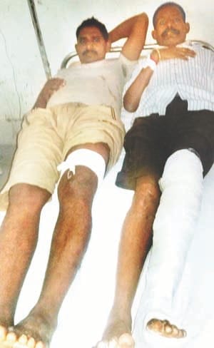 firing in kuda, two injured