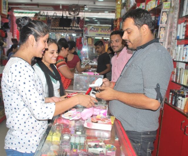 Chinese beauty products are sold all over the karvachauth