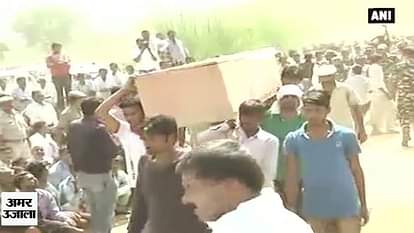 Last rites of SSB jawan Ghanshyam Gurjar performed at home town