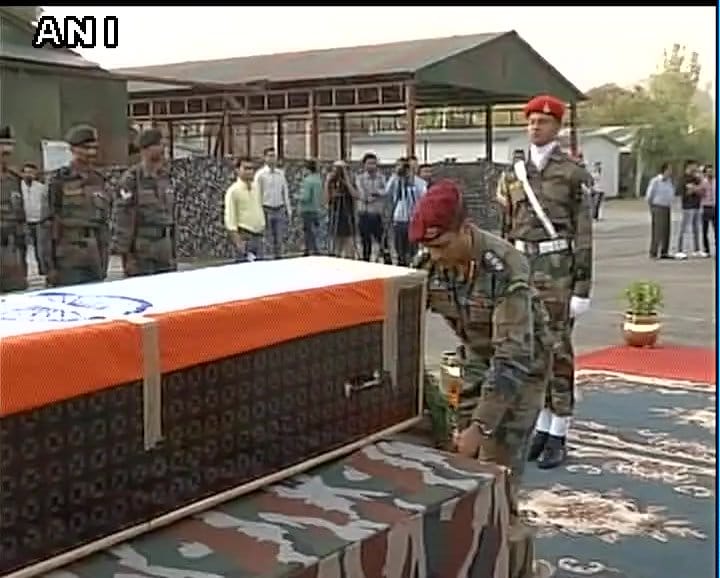 last rites were given to matyr sudhir kumar in rajouri