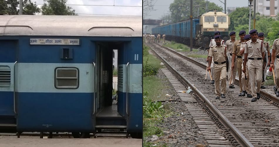 unknown man left sleeper on railway track, ajmer haridwar express train escaped to derail 
