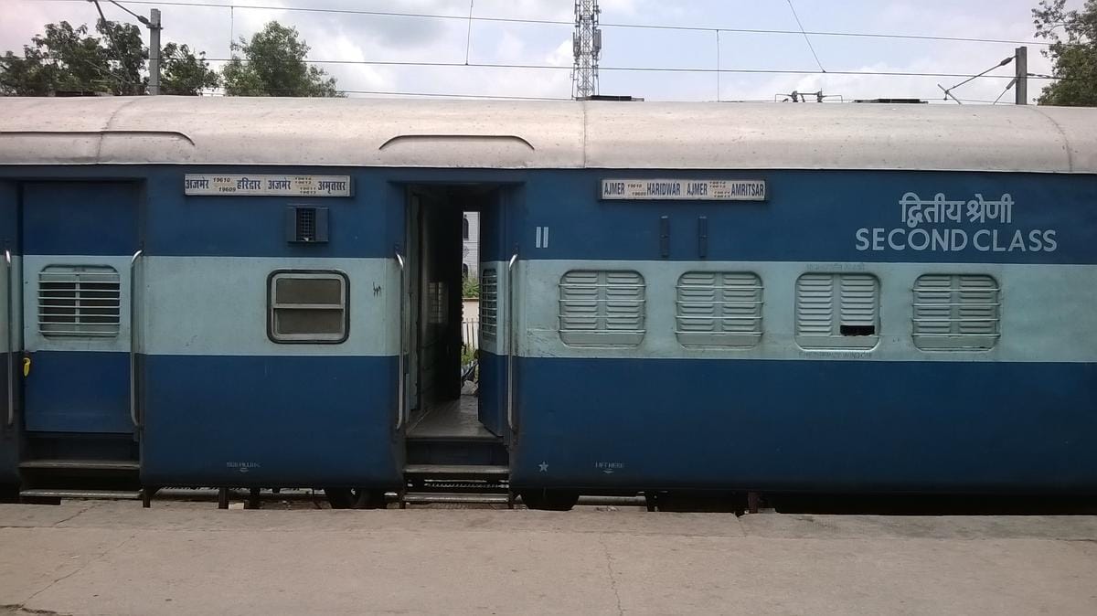 unknown man left sleeper on railway track, ajmer haridwar express train escaped to derail 
